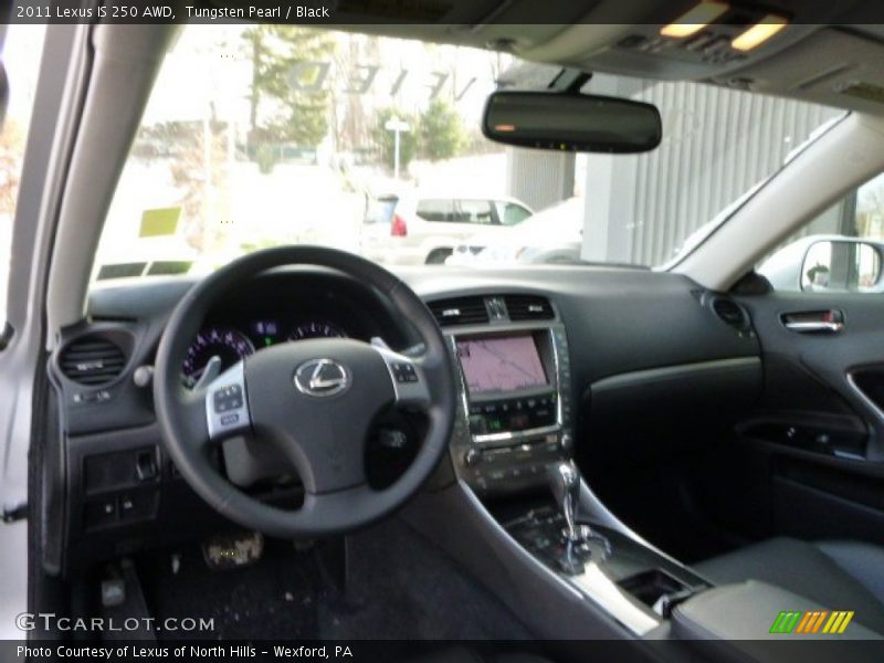 Tungsten Pearl / Black 2011 Lexus IS 250 AWD