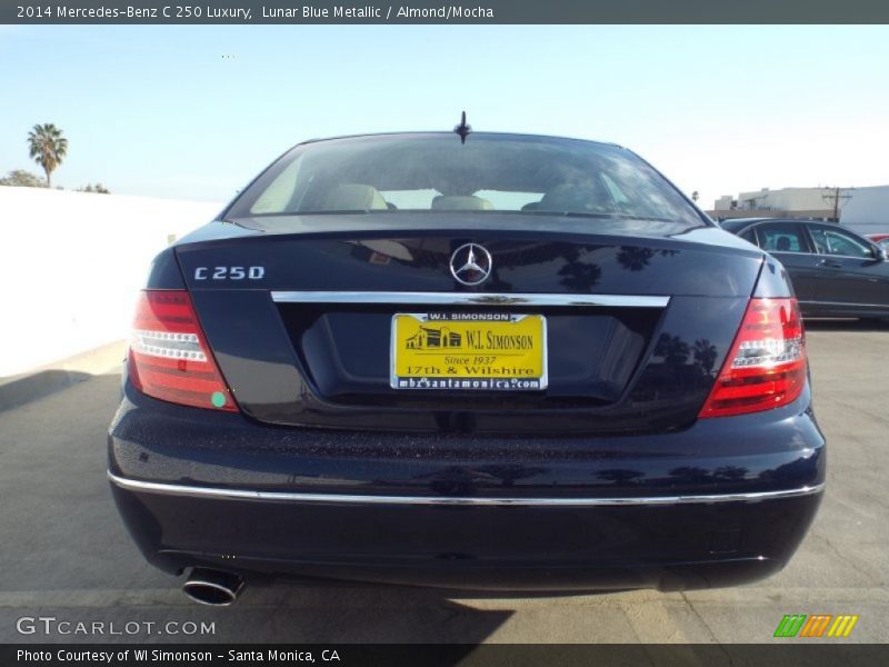 Lunar Blue Metallic / Almond/Mocha 2014 Mercedes-Benz C 250 Luxury