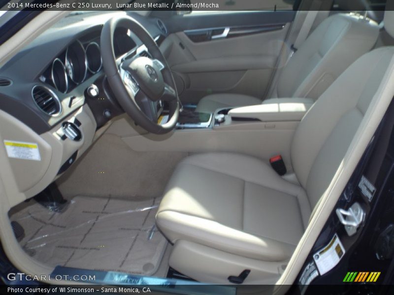 Lunar Blue Metallic / Almond/Mocha 2014 Mercedes-Benz C 250 Luxury