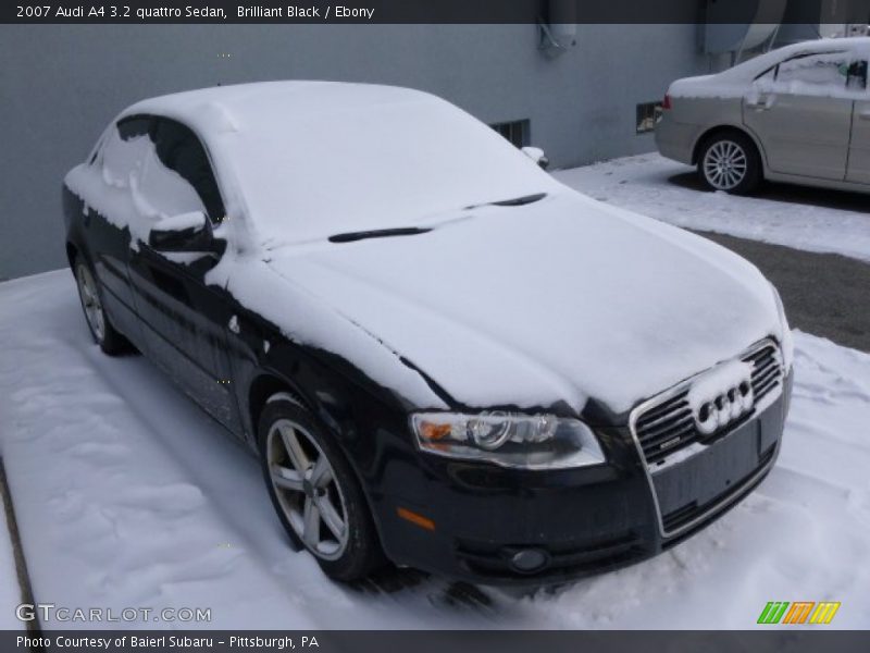 Brilliant Black / Ebony 2007 Audi A4 3.2 quattro Sedan