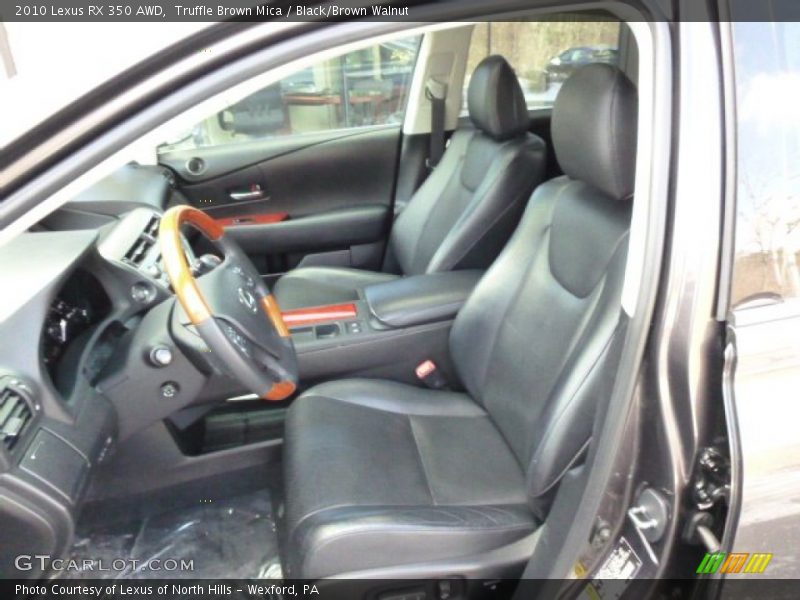 Truffle Brown Mica / Black/Brown Walnut 2010 Lexus RX 350 AWD