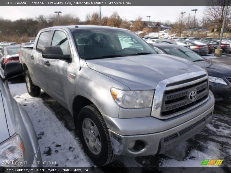 Silver Sky Metallic / Graphite Gray 2010 Toyota Tundra SR5 CrewMax 4x4