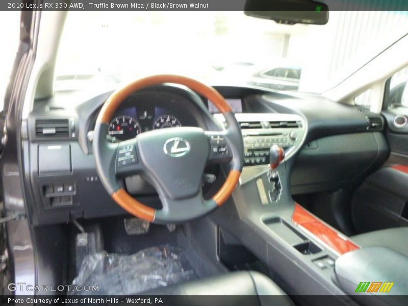 Truffle Brown Mica / Black/Brown Walnut 2010 Lexus RX 350 AWD