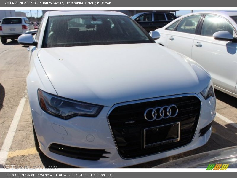 Ibis White / Nougat Brown 2014 Audi A6 2.0T quattro Sedan