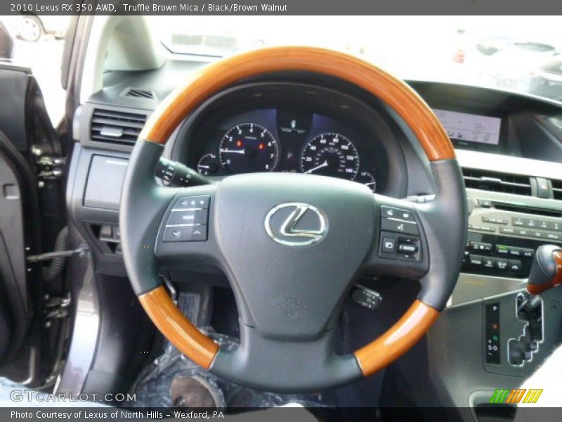Truffle Brown Mica / Black/Brown Walnut 2010 Lexus RX 350 AWD