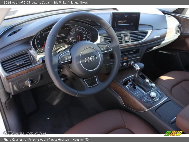 Ibis White / Nougat Brown 2014 Audi A6 2.0T quattro Sedan