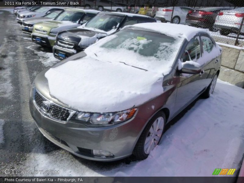 Titanium Silver / Black 2011 Kia Forte SX