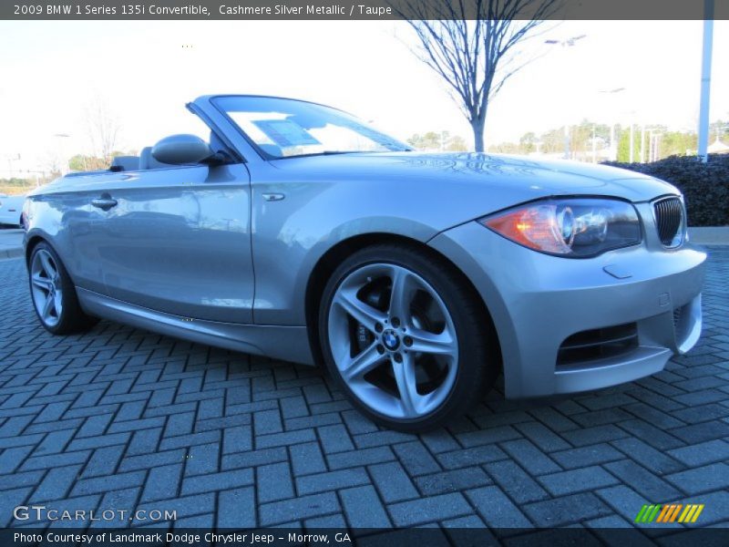 Cashmere Silver Metallic / Taupe 2009 BMW 1 Series 135i Convertible