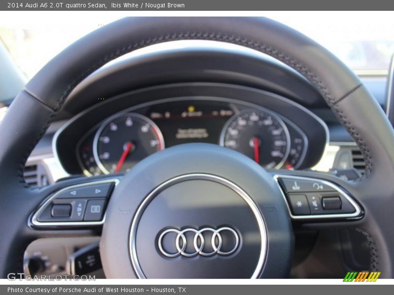Ibis White / Nougat Brown 2014 Audi A6 2.0T quattro Sedan
