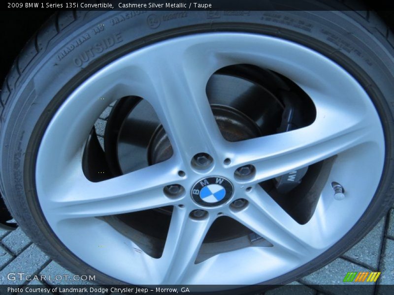 Cashmere Silver Metallic / Taupe 2009 BMW 1 Series 135i Convertible