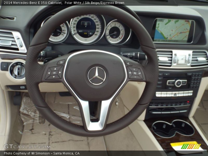 Polar White / Silk Beige/Espresso Brown 2014 Mercedes-Benz E 350 Cabriolet