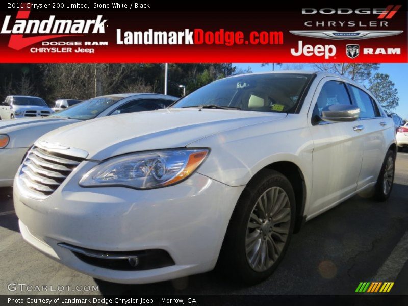Stone White / Black 2011 Chrysler 200 Limited