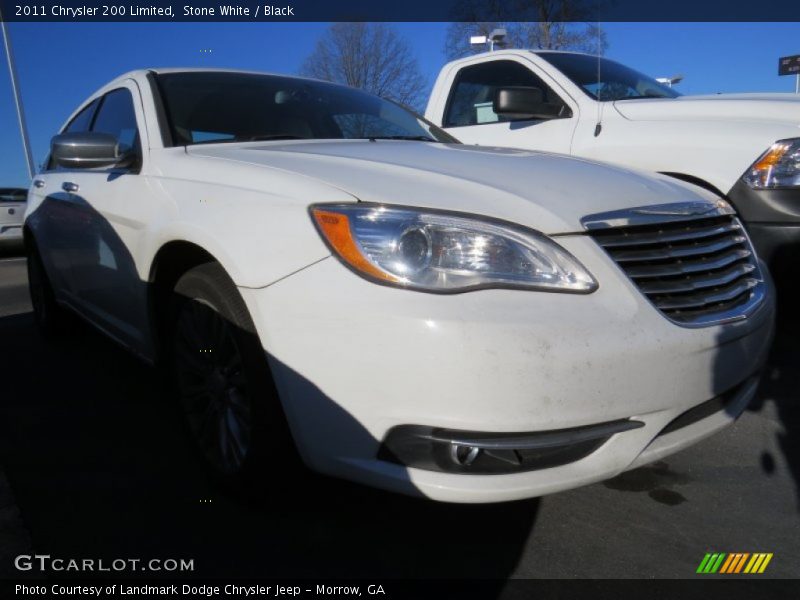 Stone White / Black 2011 Chrysler 200 Limited