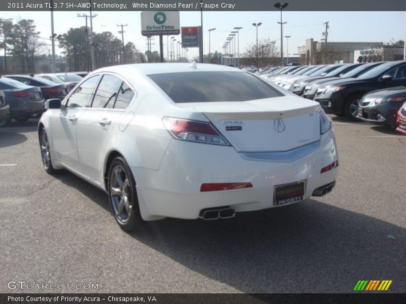 White Diamond Pearl / Taupe Gray 2011 Acura TL 3.7 SH-AWD Technology