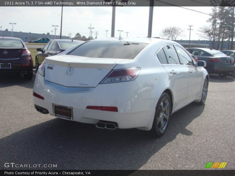White Diamond Pearl / Taupe Gray 2011 Acura TL 3.7 SH-AWD Technology