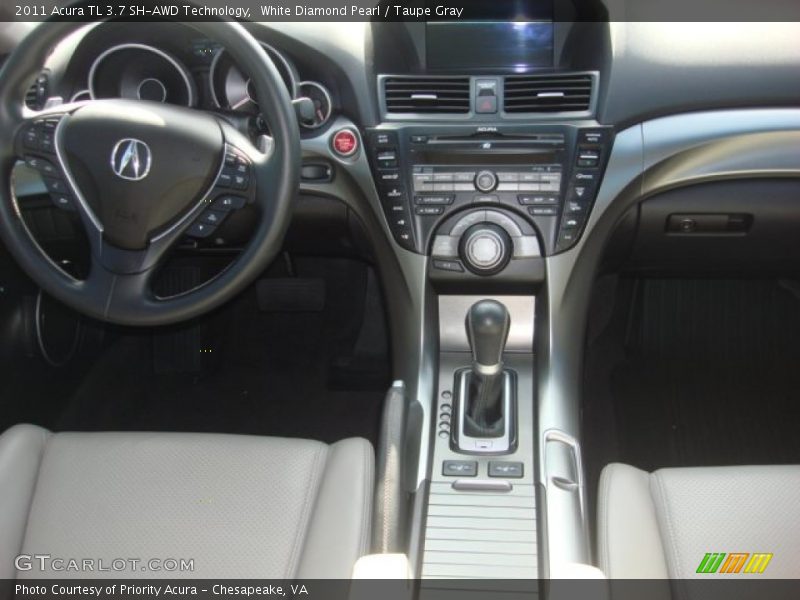 White Diamond Pearl / Taupe Gray 2011 Acura TL 3.7 SH-AWD Technology