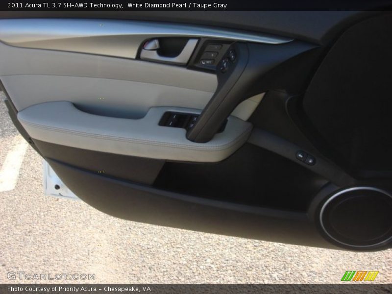 White Diamond Pearl / Taupe Gray 2011 Acura TL 3.7 SH-AWD Technology