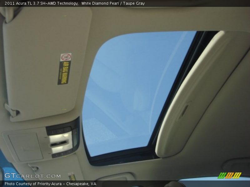 White Diamond Pearl / Taupe Gray 2011 Acura TL 3.7 SH-AWD Technology