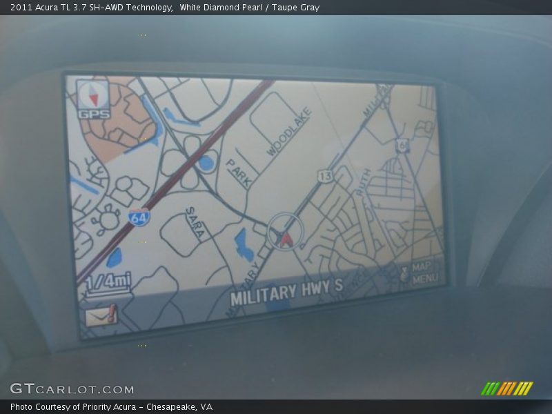 White Diamond Pearl / Taupe Gray 2011 Acura TL 3.7 SH-AWD Technology