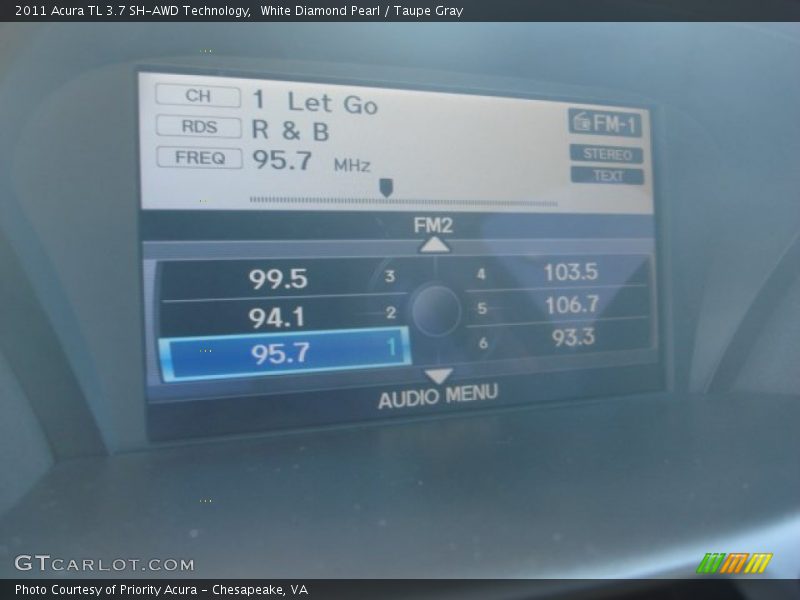 White Diamond Pearl / Taupe Gray 2011 Acura TL 3.7 SH-AWD Technology