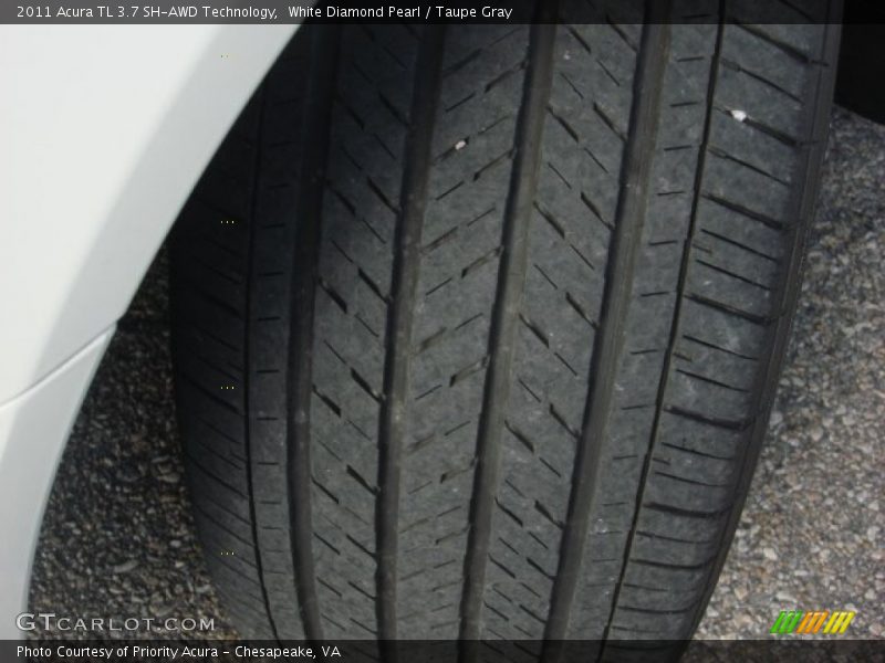 White Diamond Pearl / Taupe Gray 2011 Acura TL 3.7 SH-AWD Technology