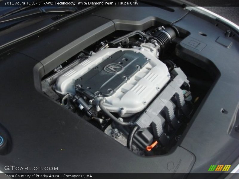 White Diamond Pearl / Taupe Gray 2011 Acura TL 3.7 SH-AWD Technology