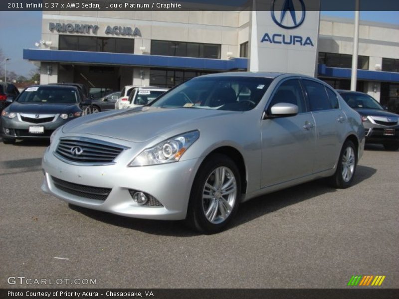Liquid Platinum / Graphite 2011 Infiniti G 37 x AWD Sedan