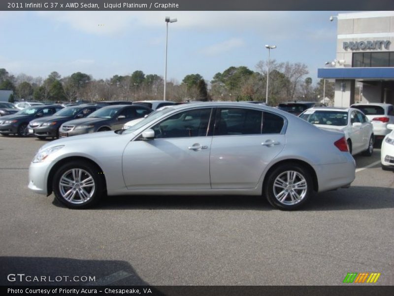 Liquid Platinum / Graphite 2011 Infiniti G 37 x AWD Sedan