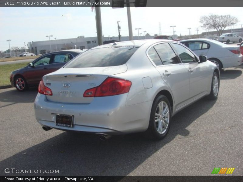 Liquid Platinum / Graphite 2011 Infiniti G 37 x AWD Sedan