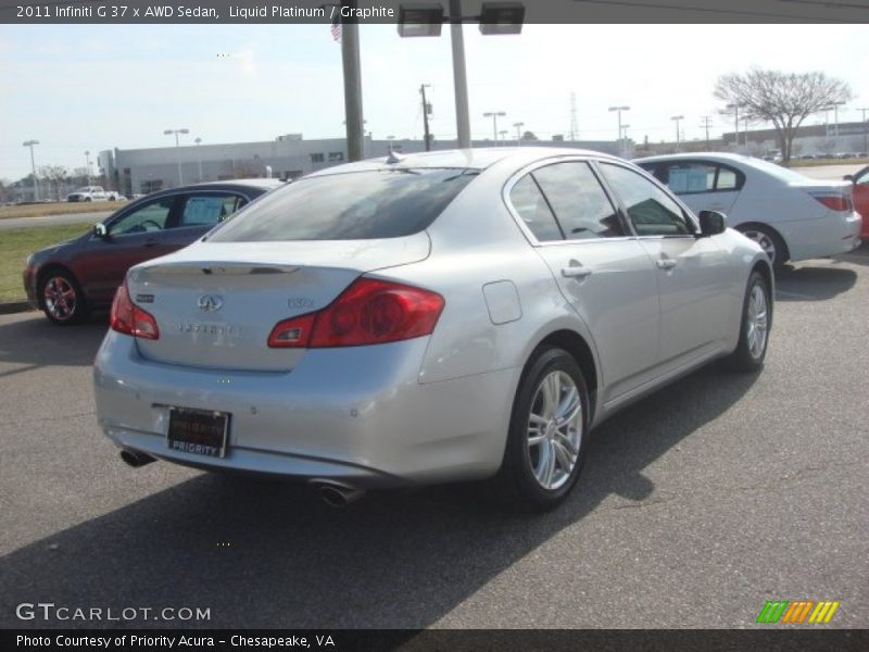 Liquid Platinum / Graphite 2011 Infiniti G 37 x AWD Sedan