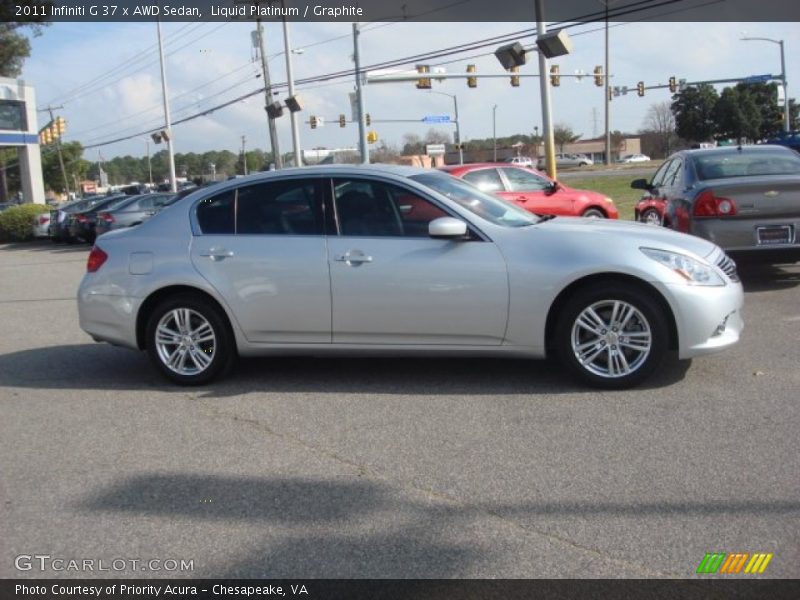 Liquid Platinum / Graphite 2011 Infiniti G 37 x AWD Sedan