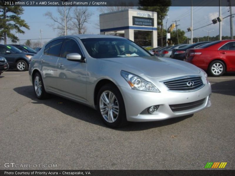 Liquid Platinum / Graphite 2011 Infiniti G 37 x AWD Sedan