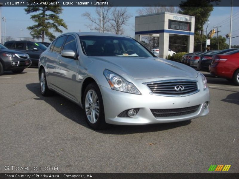 Liquid Platinum / Graphite 2011 Infiniti G 37 x AWD Sedan