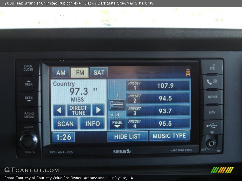 Black / Dark Slate Gray/Med Slate Gray 2008 Jeep Wrangler Unlimited Rubicon 4x4