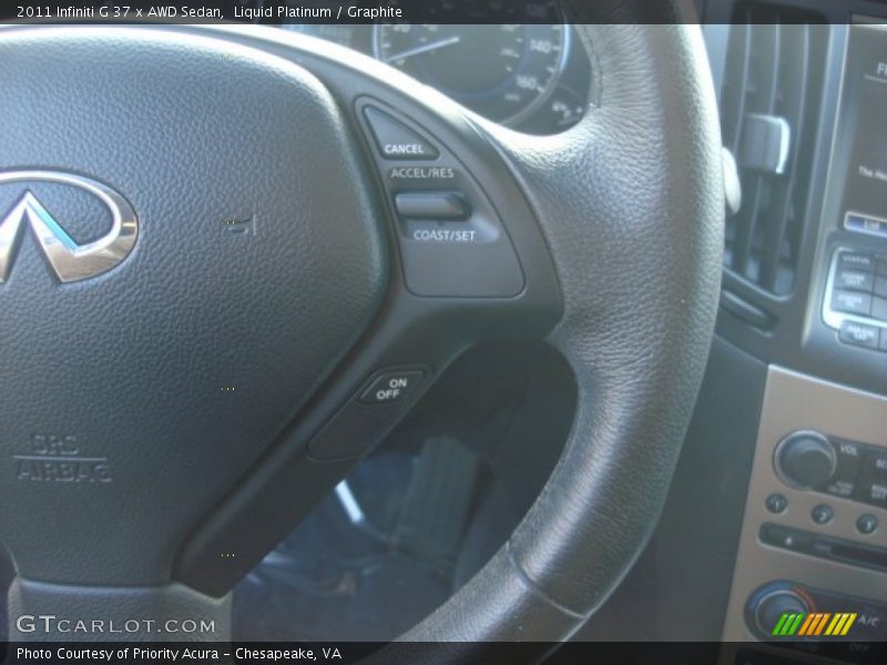 Liquid Platinum / Graphite 2011 Infiniti G 37 x AWD Sedan