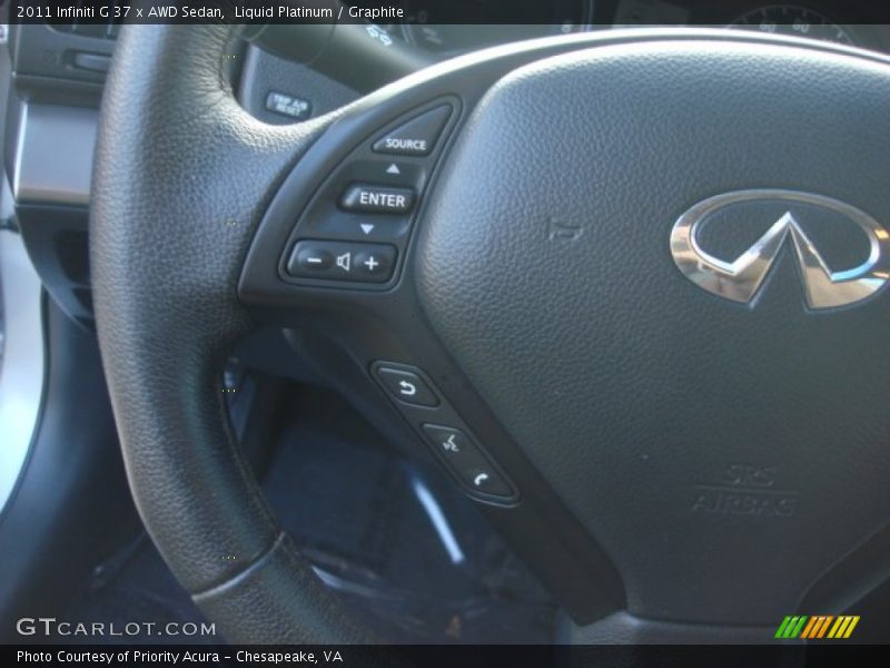 Liquid Platinum / Graphite 2011 Infiniti G 37 x AWD Sedan
