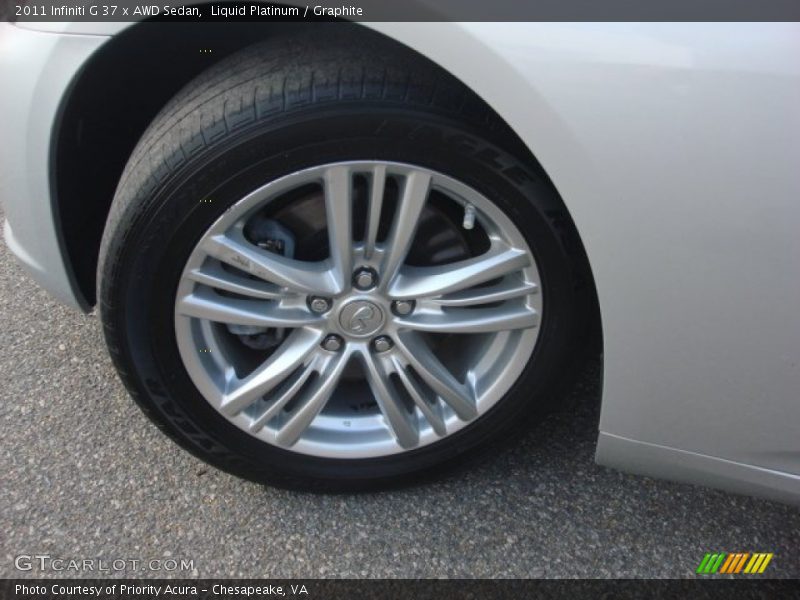 Liquid Platinum / Graphite 2011 Infiniti G 37 x AWD Sedan