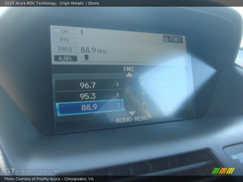 Grigio Metallic / Ebony 2010 Acura MDX Technology