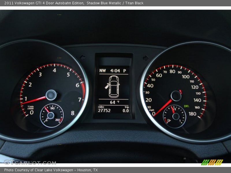 Shadow Blue Metallic / Titan Black 2011 Volkswagen GTI 4 Door Autobahn Edition