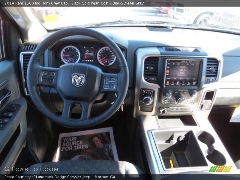 Black Gold Pearl Coat / Black/Diesel Gray 2014 Ram 1500 Big Horn Crew Cab