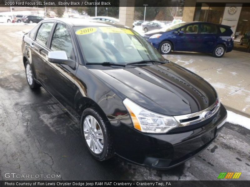 Ebony Black / Charcoal Black 2010 Ford Focus SEL Sedan