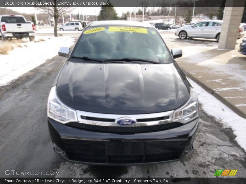Ebony Black / Charcoal Black 2010 Ford Focus SEL Sedan