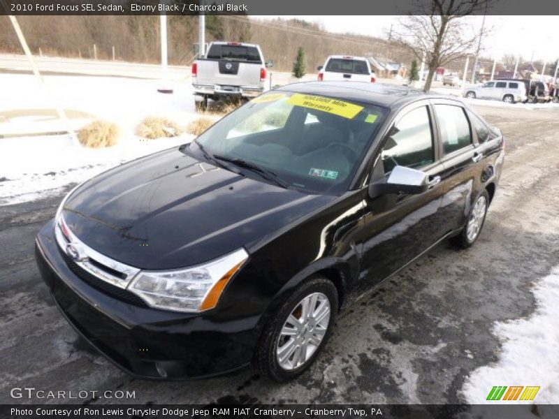 Ebony Black / Charcoal Black 2010 Ford Focus SEL Sedan