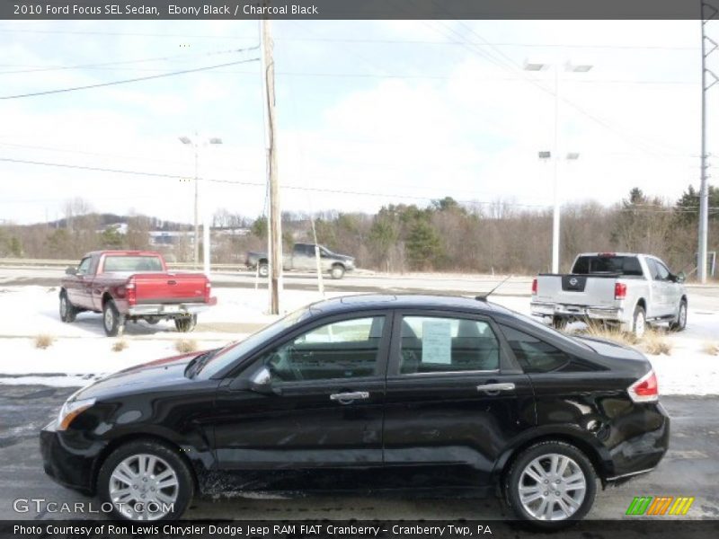 Ebony Black / Charcoal Black 2010 Ford Focus SEL Sedan