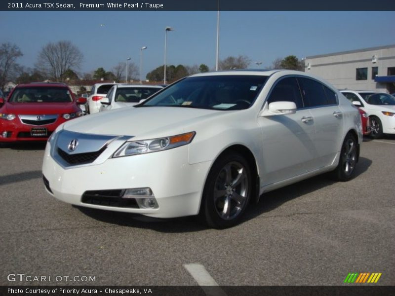 Premium White Pearl / Taupe 2011 Acura TSX Sedan