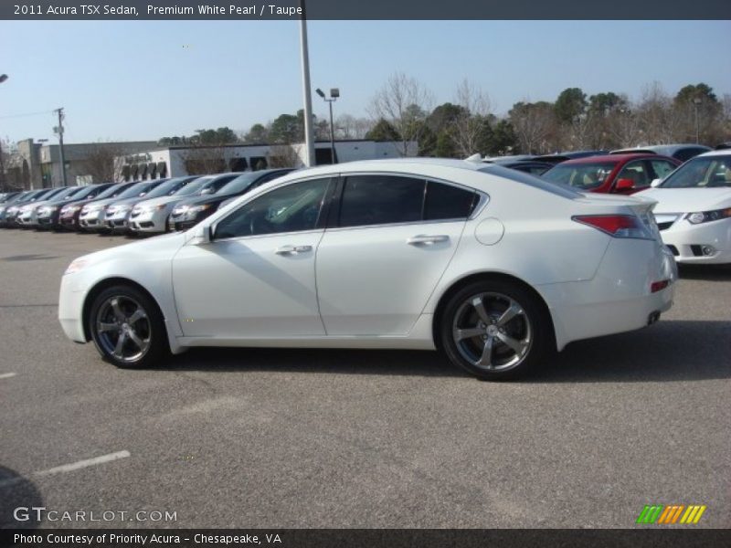 Premium White Pearl / Taupe 2011 Acura TSX Sedan