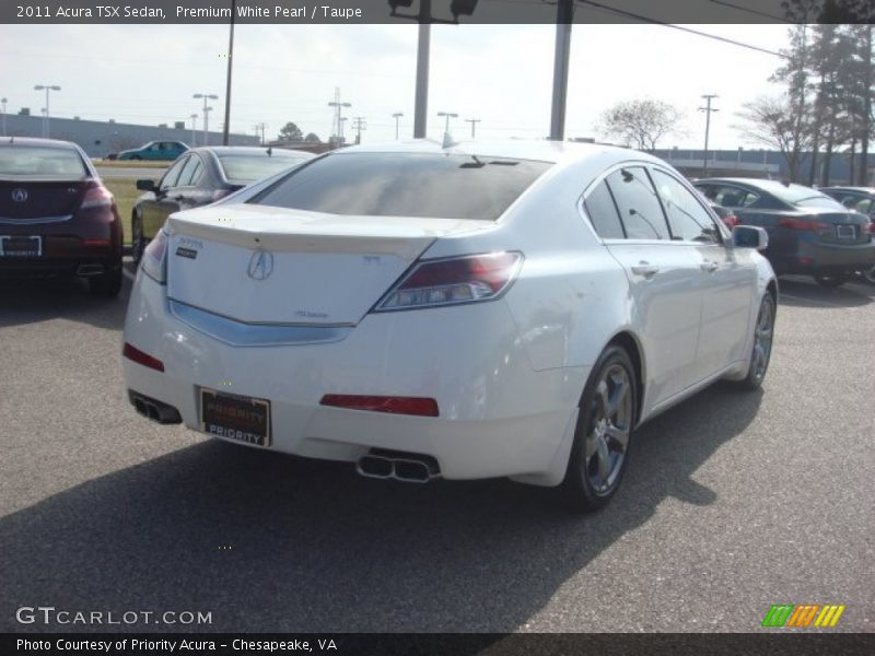 Premium White Pearl / Taupe 2011 Acura TSX Sedan