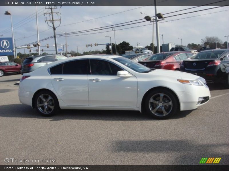 Premium White Pearl / Taupe 2011 Acura TSX Sedan