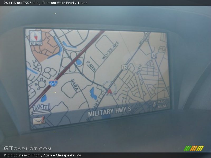 Premium White Pearl / Taupe 2011 Acura TSX Sedan