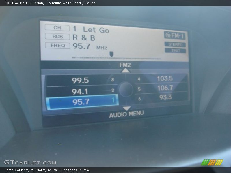 Premium White Pearl / Taupe 2011 Acura TSX Sedan